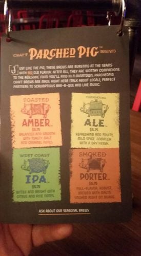 Guy’s Pig & Anchor Bar-B-Que Smokehouse | Brewhouse Menu