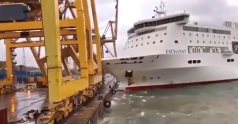 Passenger Vessel Strikes Crane at Popular Cruise Port in Europe