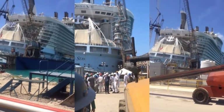 Crane Collapses on One of World’s Largest Cruise Ships