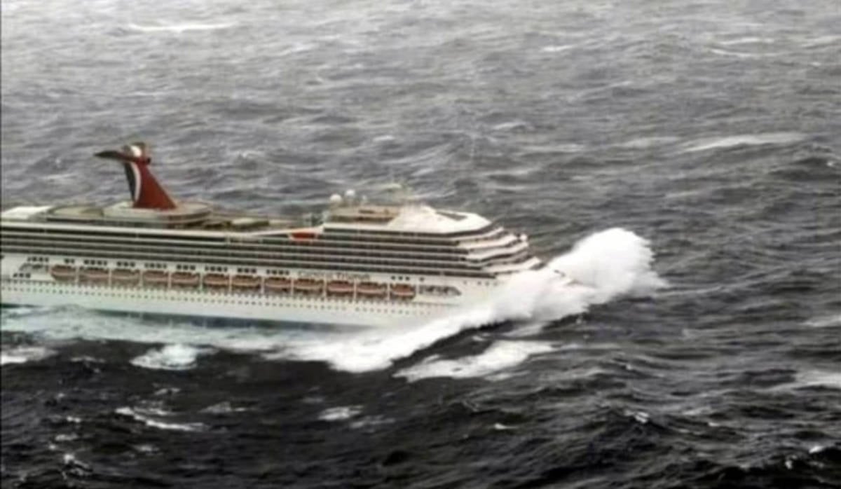Carnival Ship in Bad Weather
