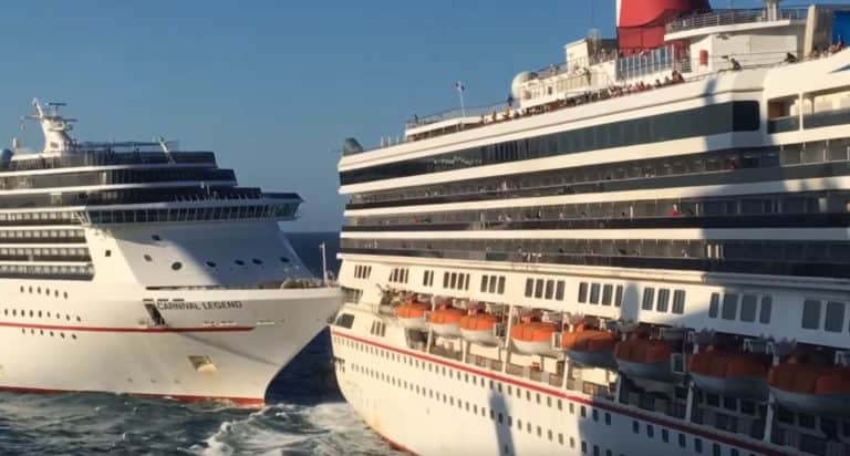 Two Carnival Cruise Ships Collide in Cozumel, Mexico
