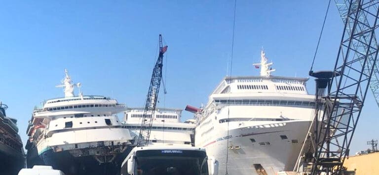 Carnival Inspiration Beached for Scrapping in Turkey