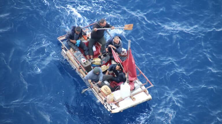 New Carnival Cruise Ship Rescues Small Raft in the Caribbean