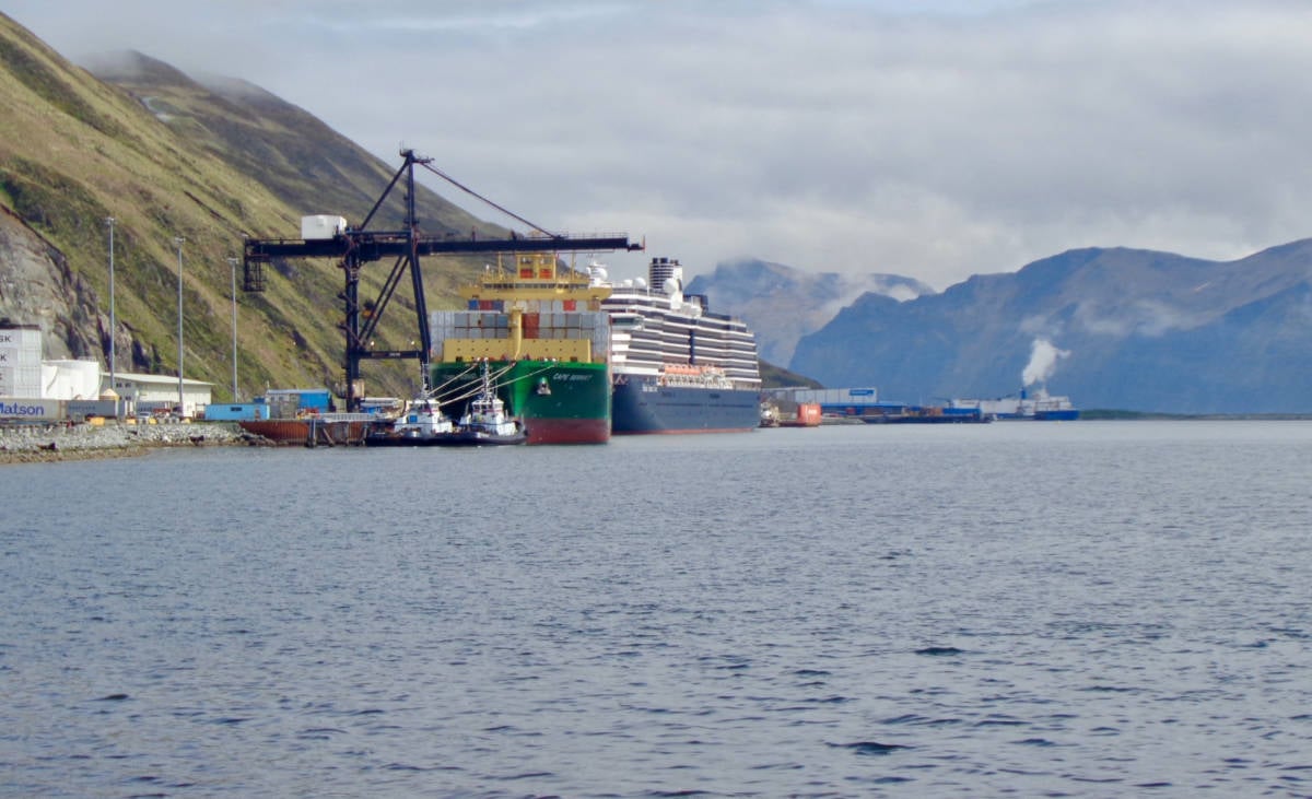 Holland America Ship Docked at Dutch Harbor