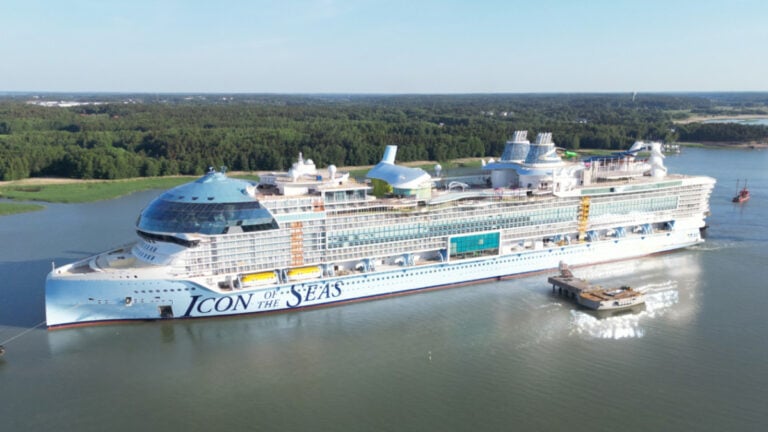 First Look as Biggest-Ever Cruise Ship Departs on Sea Trials