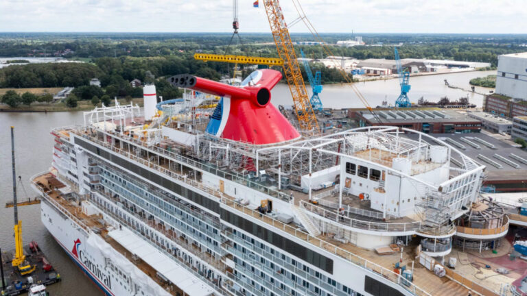 Newest Carnival Ship Receives Iconic Funnel
