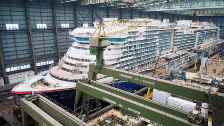 New Carnival Cruise Ship Rapidly Takes Shape Ahead of Float Out