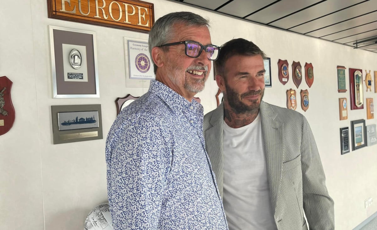 Royal Caribbean CEO and David Beckham