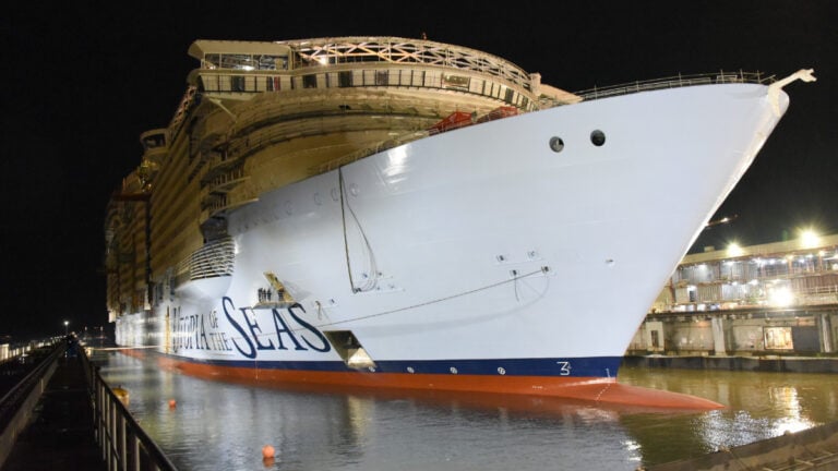 Last Giant Oasis-Class Ship Floats Out at Shipyard