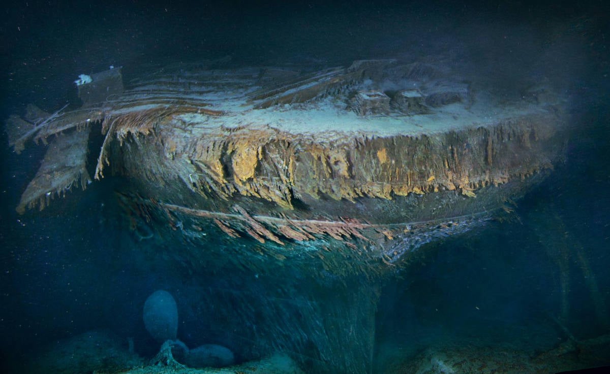 Wreckage of the Titanic Stern