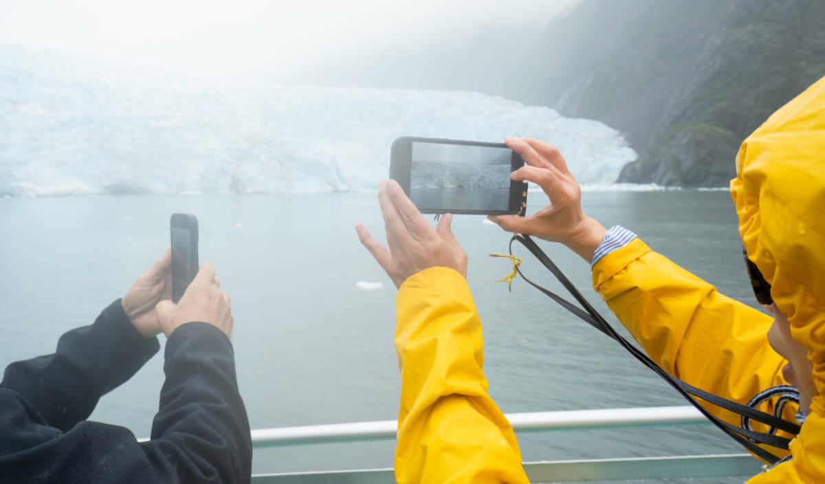 Cruise Passengers at Holgate Glacier