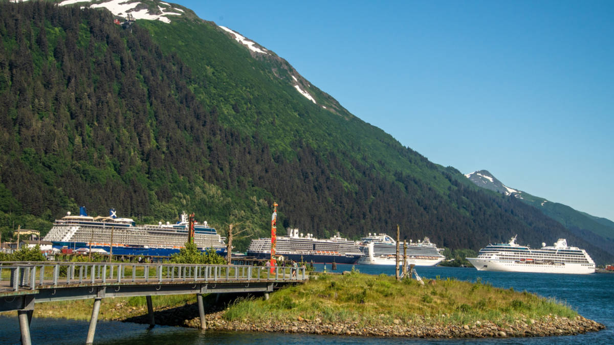 Multiple Cruise Ships Visiting Juneau, Alaska
