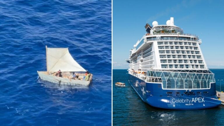 Celebrity Cruises Ship Rescues Stranded Boat in the Caribbean