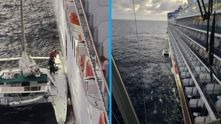 Cruise Ship Rescues Three Sailors Adrift at Sea After Mayday Call