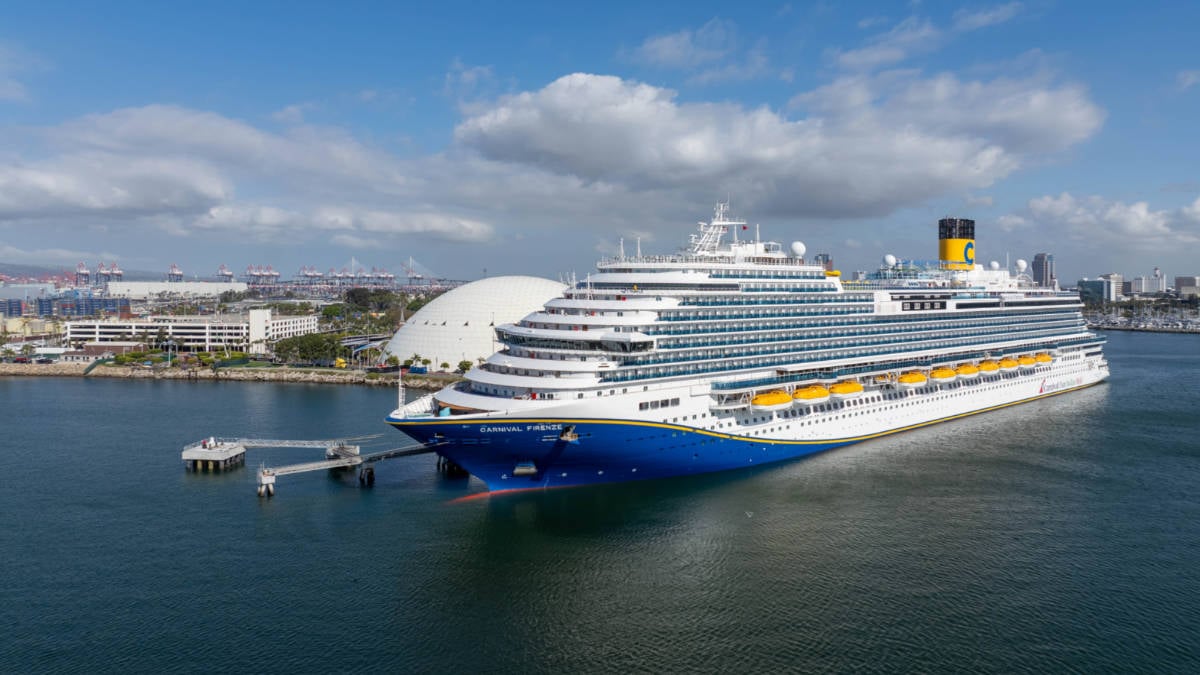 Carnival Firenze Cruise Ship Docked in Long Beach