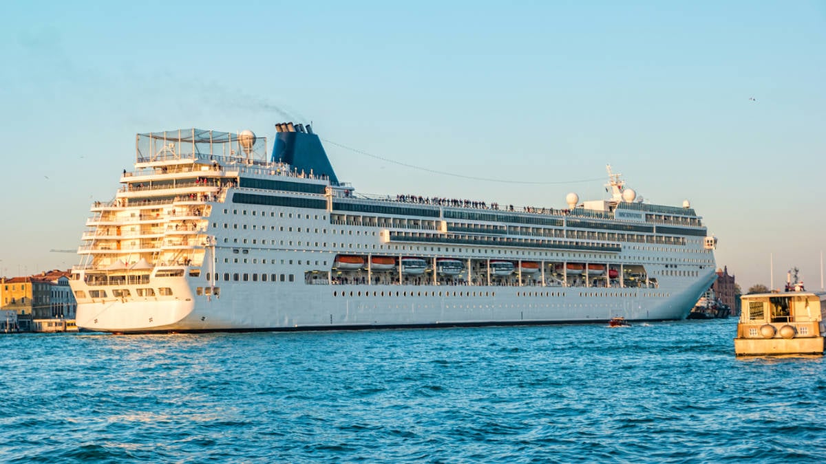 MSC Armonia Arriving in Venice, Italy