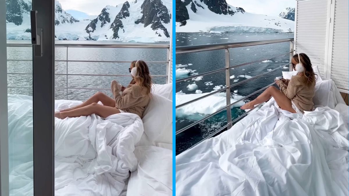 Cruise Passenger Takes Bed Out on Balcony