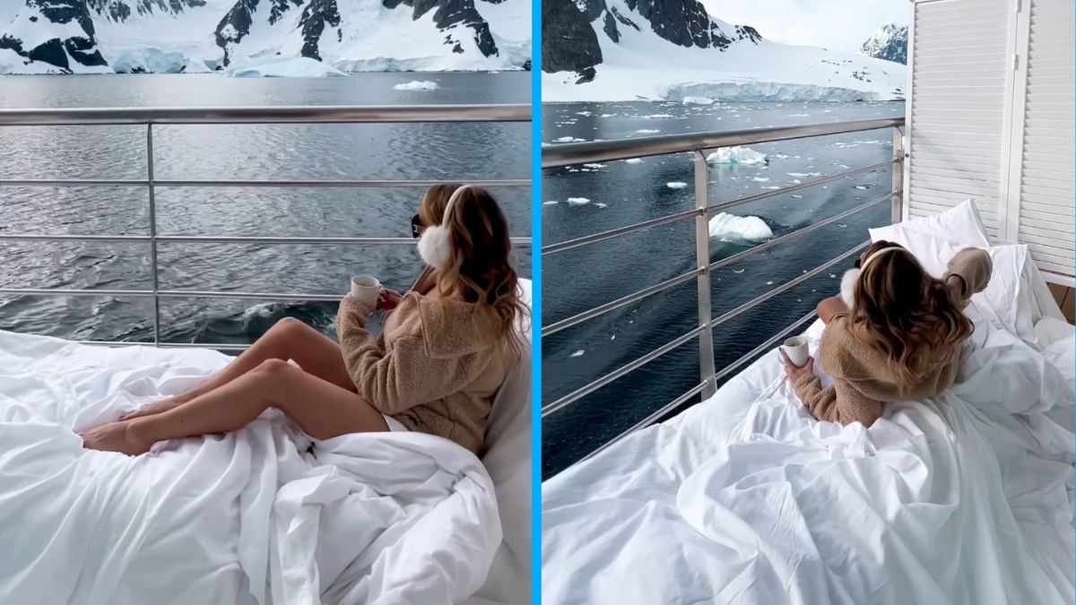 Cruise Passenger Takes Bed Out on Balcony