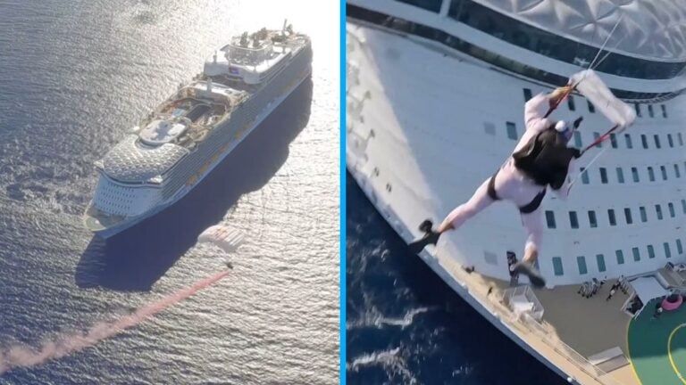 Red Bull Skydives onto Massive New Royal Caribbean Ship