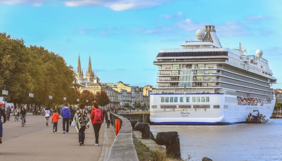 Oceania Cruise Ship Docked in Bordeaux, France