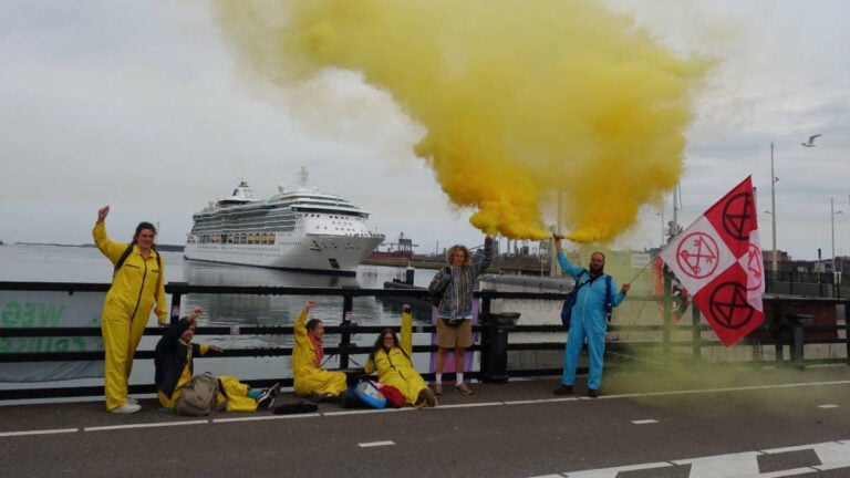 Activists Block Royal Caribbean’s Serenade of the Seas in Amsterdam