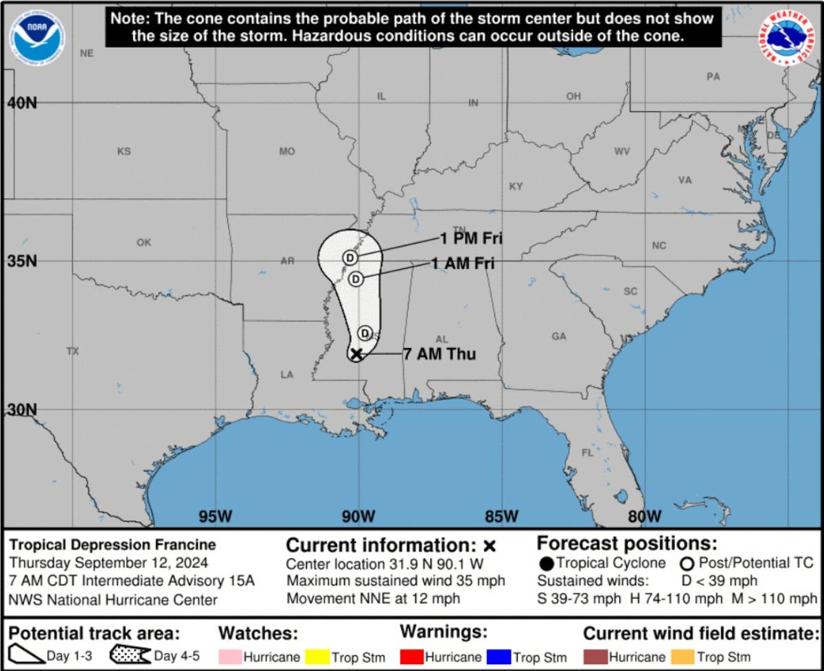 Tropical Depressions Francine