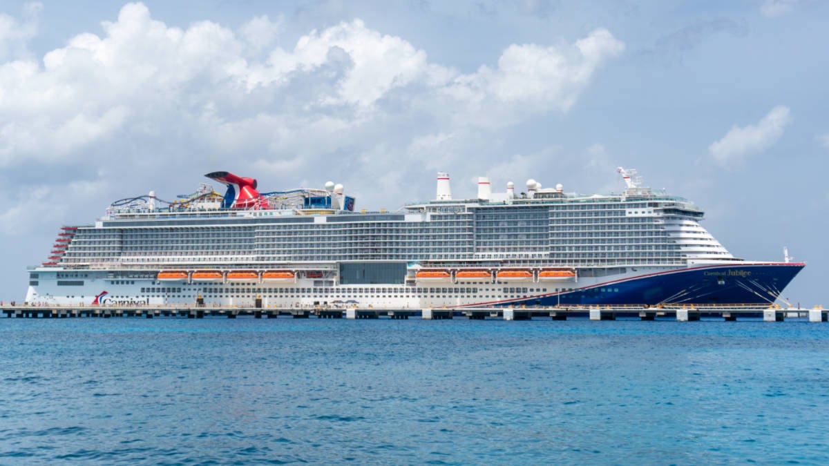 Carnival Jubilee Docked in Cozumel, Mexico