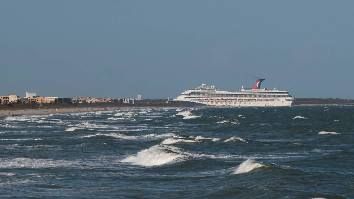 Carnival Cruise Ship Entering Port Canaveral