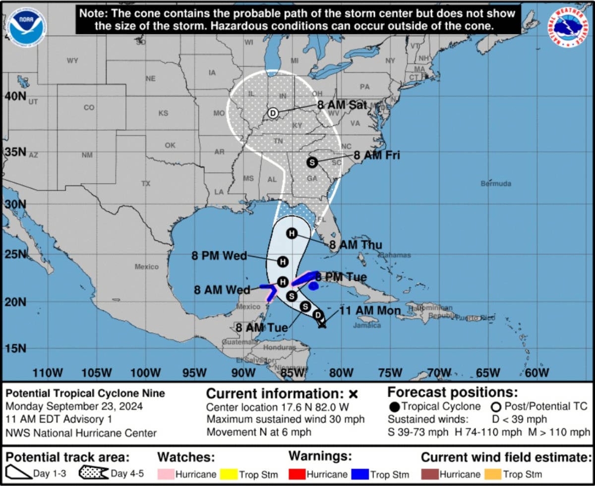 Potential Tropical Cyclone Nine