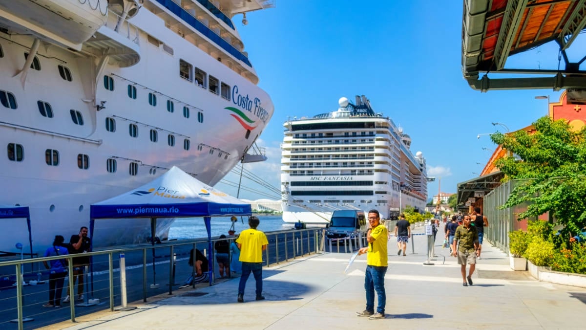 Cruise Ships Docked in Rio de Janeiro