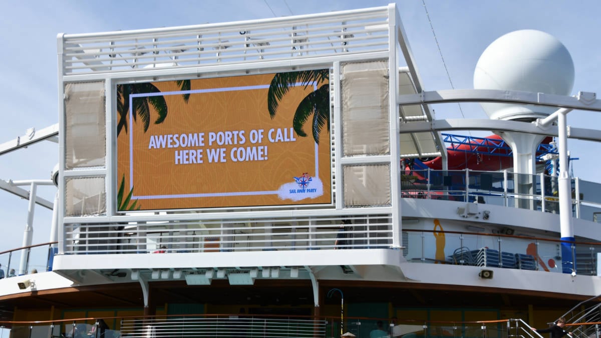 Big Screen on Carnival Cruise Ship