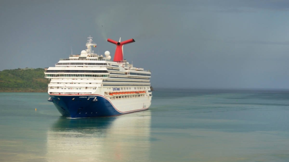 Carnival Cruise Ship in Bad Weather