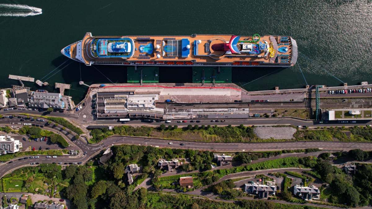 Carnival Cruise Ship Docked in Ireland