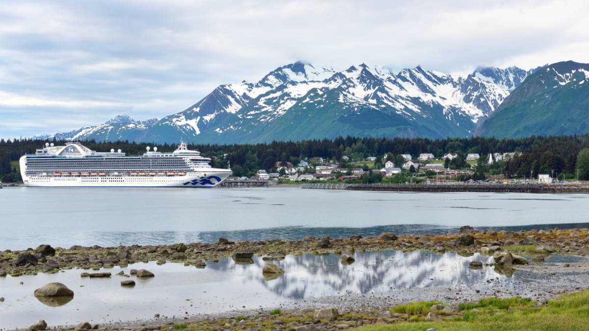 Princess Cruises Ship Docked in Haines, Alaska