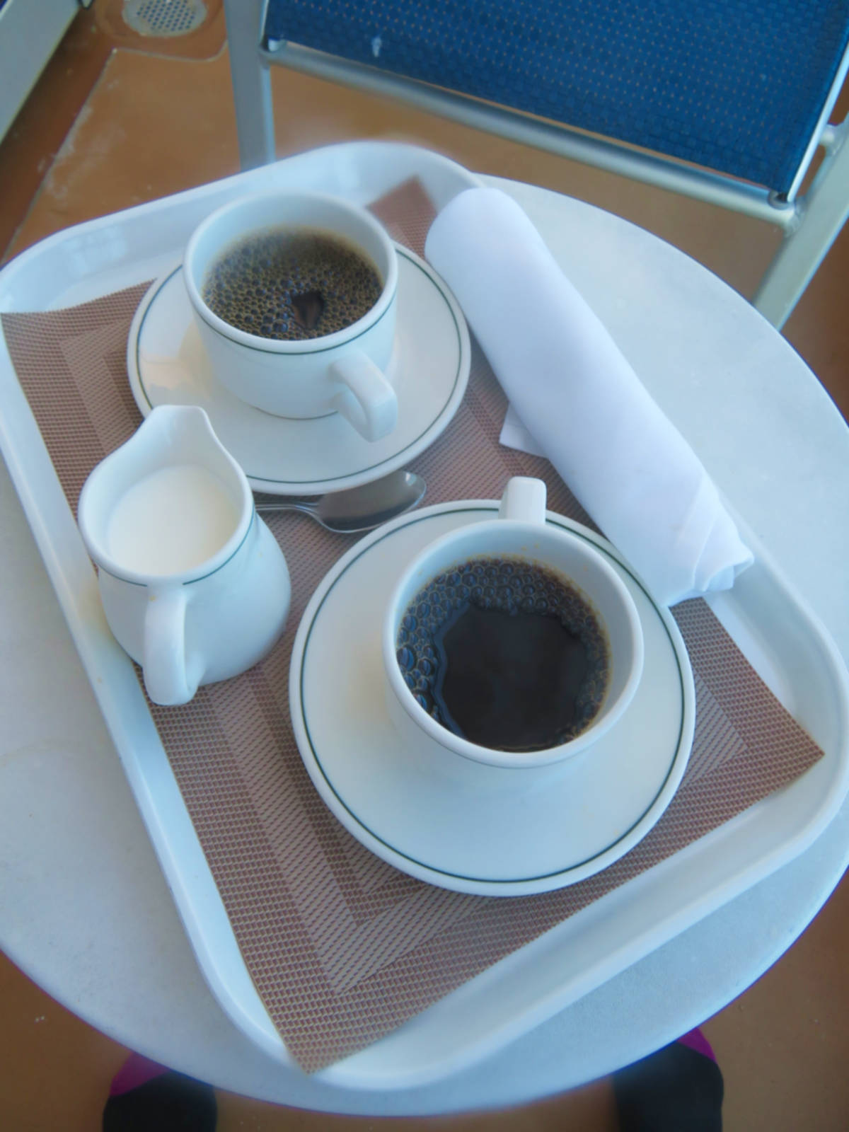 Carnival Cruise Line Coffee and Milk