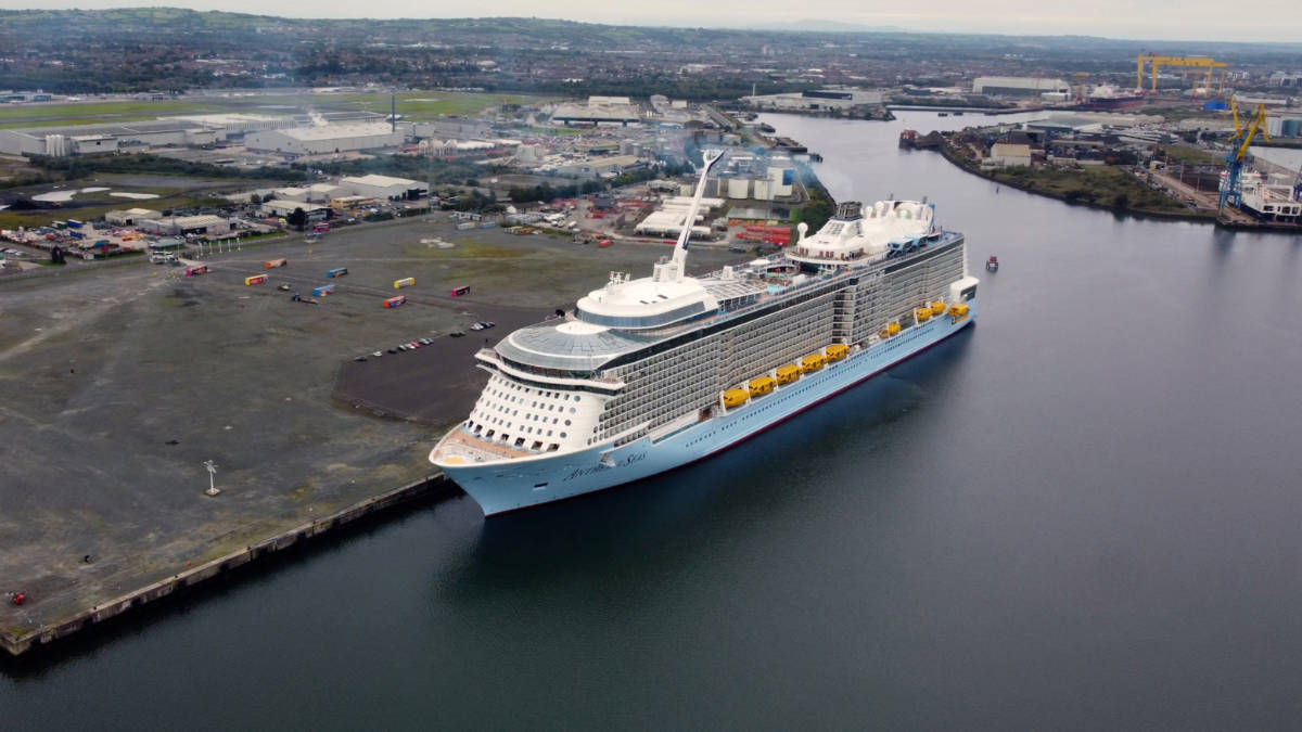Royal Caribbean Cruise Ship Docked in Belfast