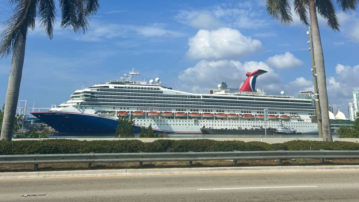 Carnival Conquest Docked in Miami, Florida