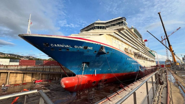 Latest Update on Carnival Sunshine Dry Dock in France