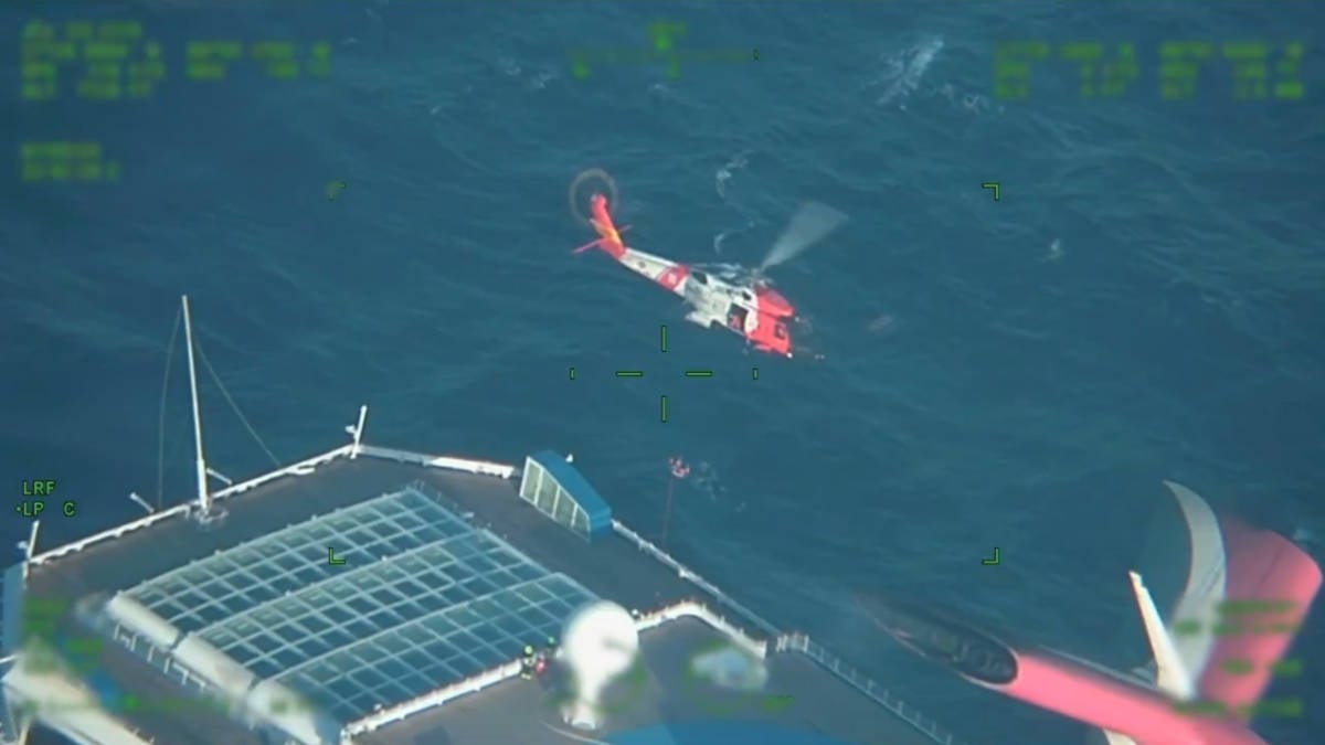 US Coast Guard Airlift From Carnival Cruise Ship