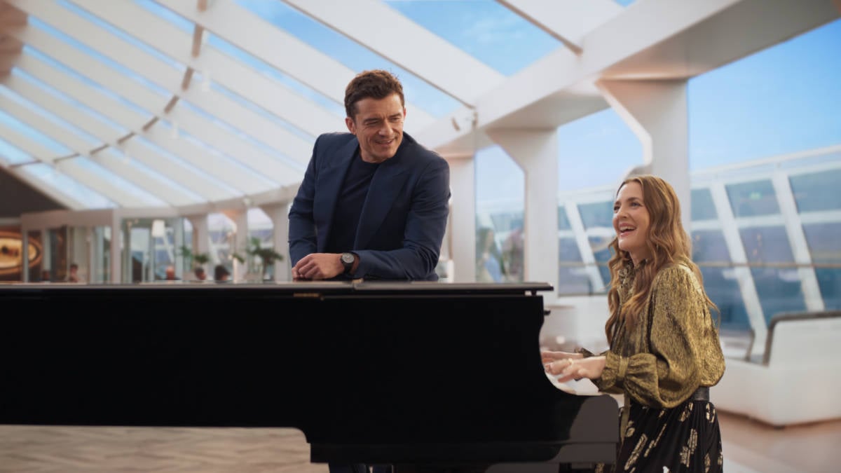 Drew Barrymore and Orlando Bloom MSC Cruises