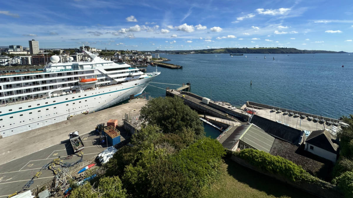 Cruise Ship Docked in Plymouth