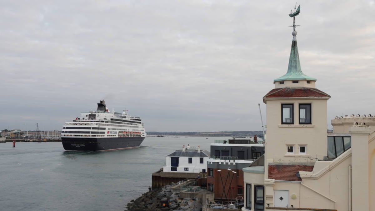 Cruise Ship in Portsmouth, UK