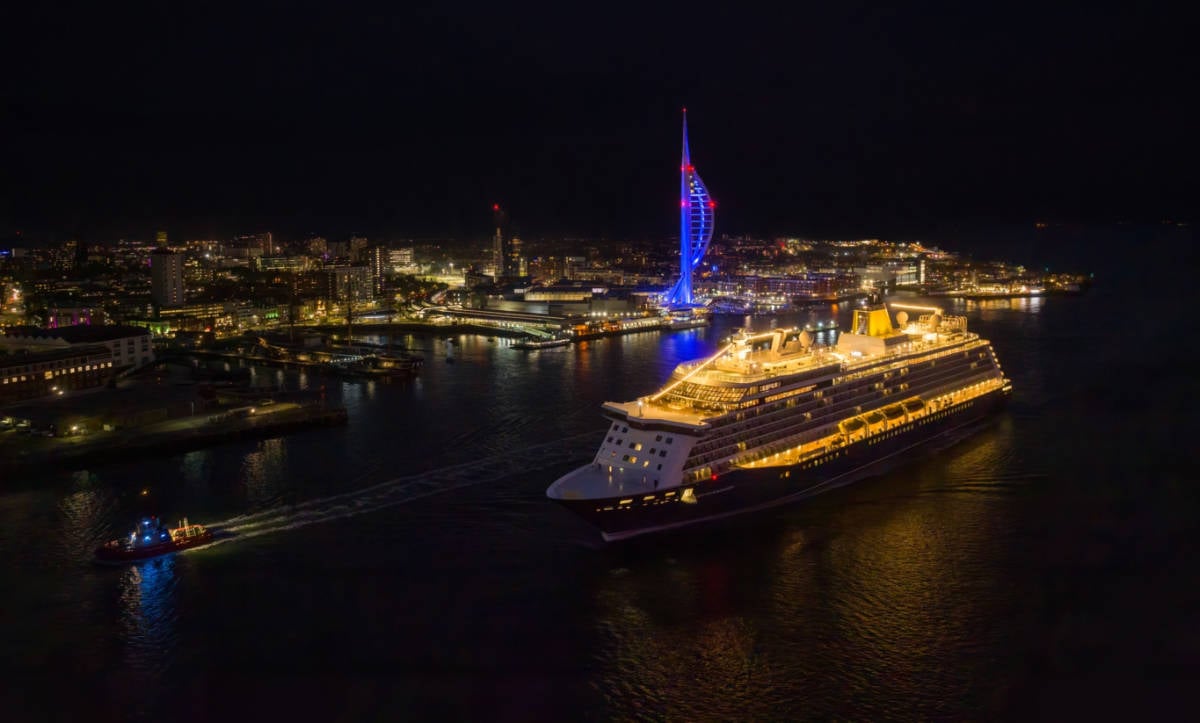 Saga Cruise Ship Docked in Portsmouth