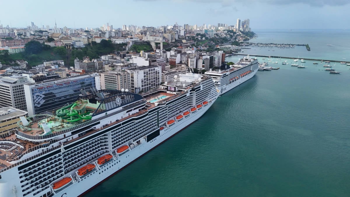 Cruise Ships Docked in Salvador, Brazil