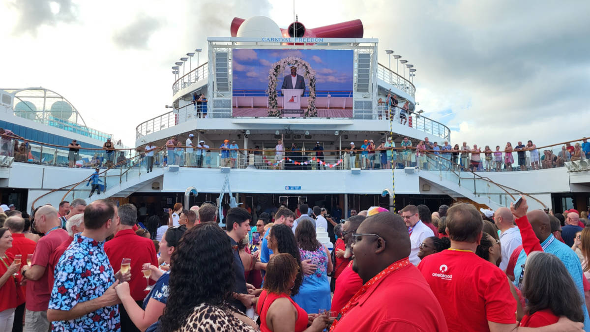 Vow Renewal on Carnival Freedom