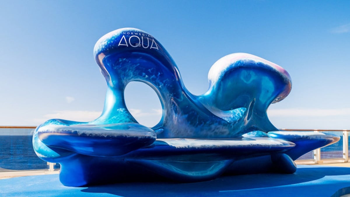Norwegian Aqua selfie sculpture