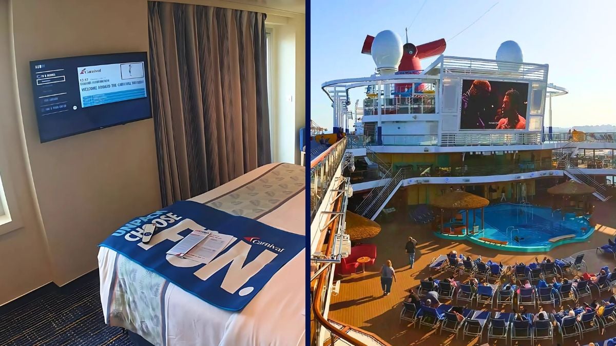 TV Screens on Carnival Cruise Line