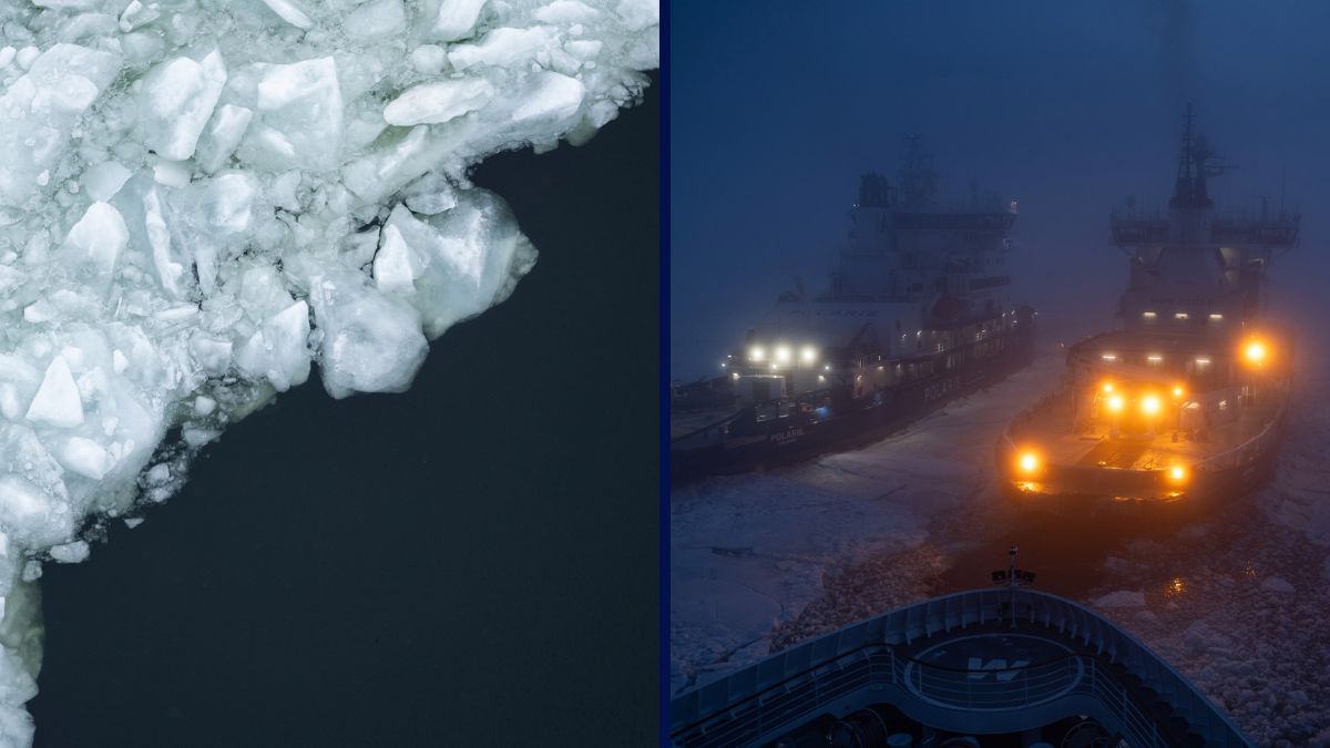 HANSEATIC Spirit Stuck in ice