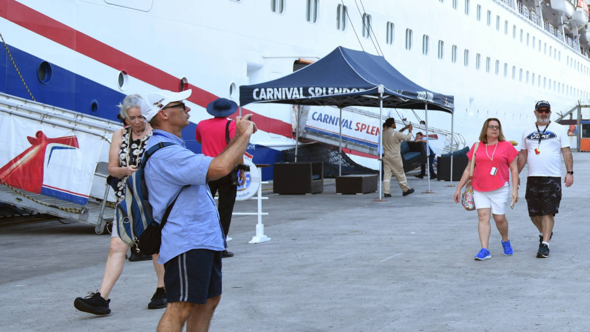 Carnival Cruise Passenger Taking a Photo