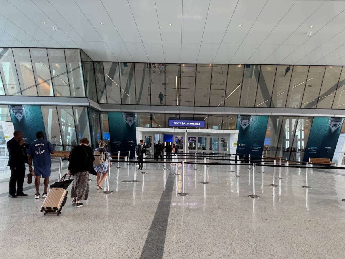 Arriving at the MSC Terminal